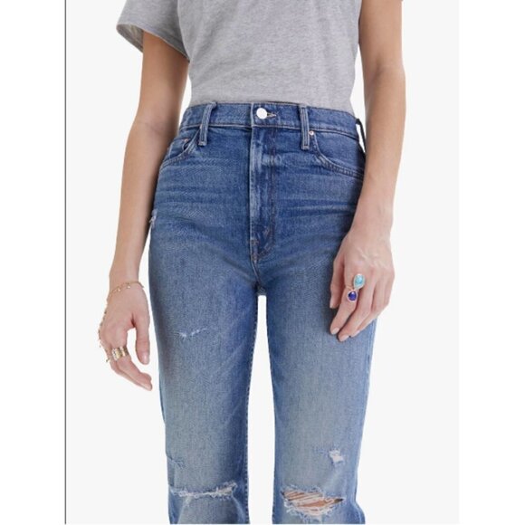 💕MOTHER SUPERIOR💕 High Waisted Rider Ankle Jeans ~ Far Beyond The Sky 28 NWOT - Picture 5 of 16